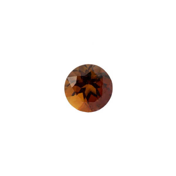 Tourmaline, brown, faceted, round, 7 mm