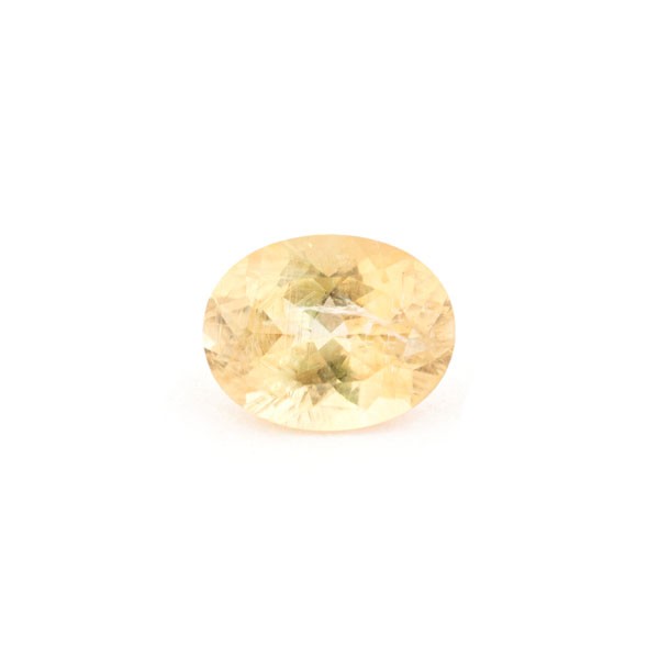 Tourmaline, light yellow, faceted, oval, 9x7 mm