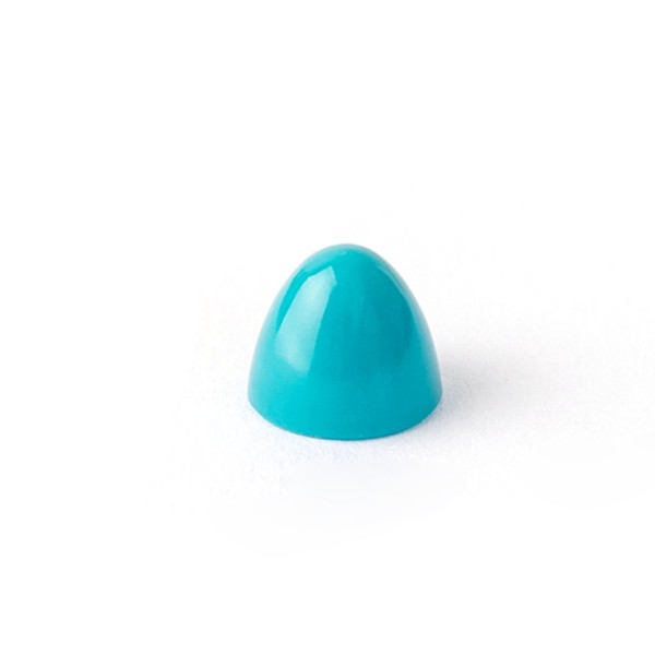 Turquoise, natural without matrix, cone, smooth, round, 8 mm