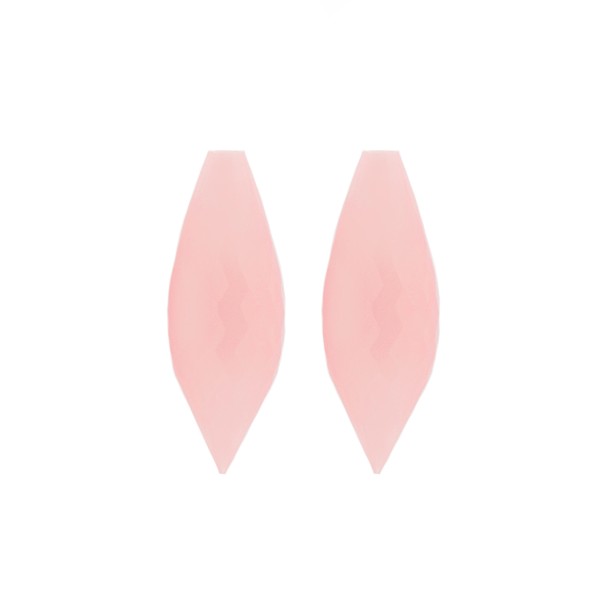Pink opal, pink, pointed teardrop, faceted, 26 x 10 mm