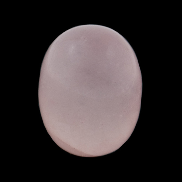 Rose quartz, pink, olive shape, smooth, 21 x 15 mm