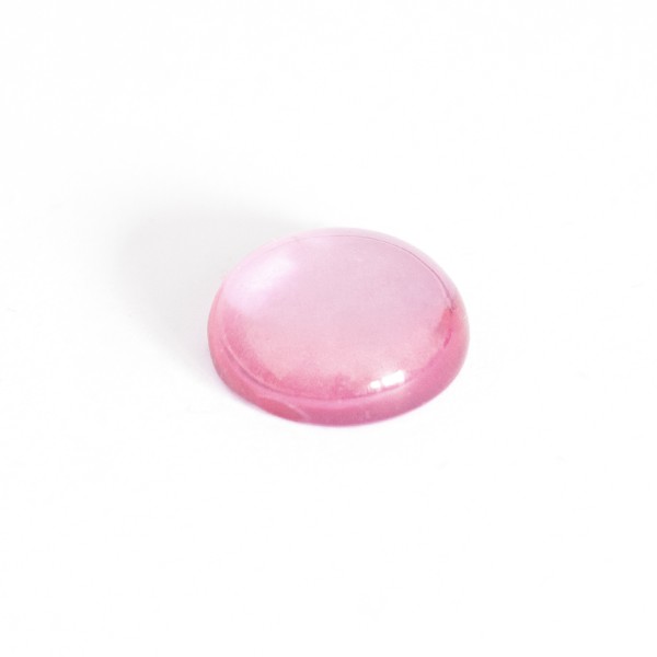 Topaz, pink, cabochon, round, 14mm