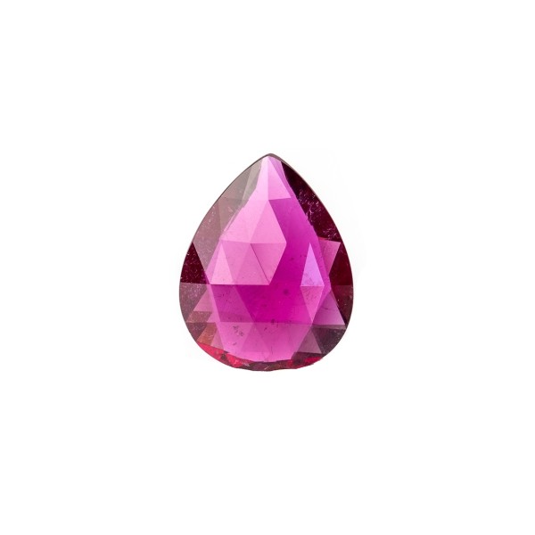 Tourmaline, rubellite, pink, faceted briolette, pear shape, 16.5x13mm