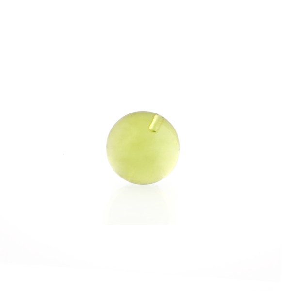 Natural amber, green, bead, smooth, Ø 14 mm