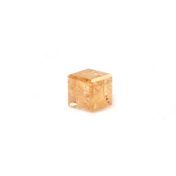 Imperial topaz, yellow, cube, smooth, 7.5x7.5mm
