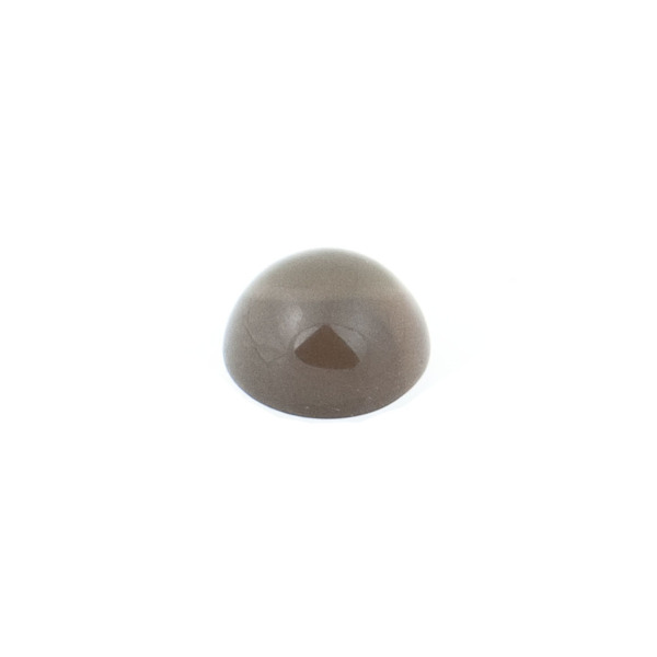 Smoky quartz, medium brown, cabochon, round, 5 mm