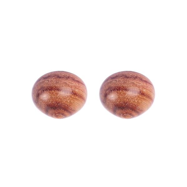 Rosewood, brown, smooth teardrop, onion shape, 13x11mm