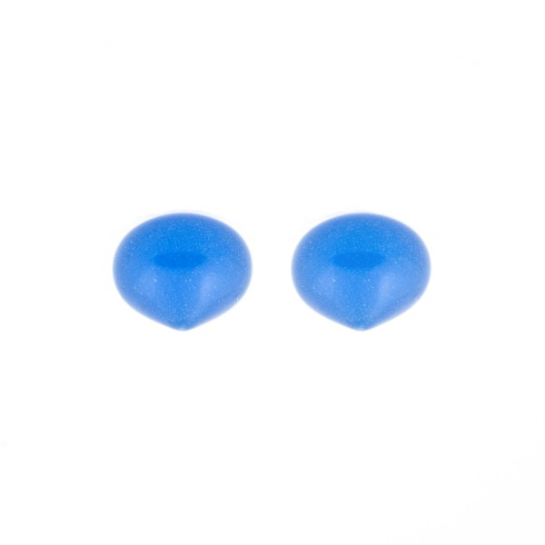 Chalcedony (reconstructed), medium blue, teardrop, smooth, onion shape, 13 x 11 mm
