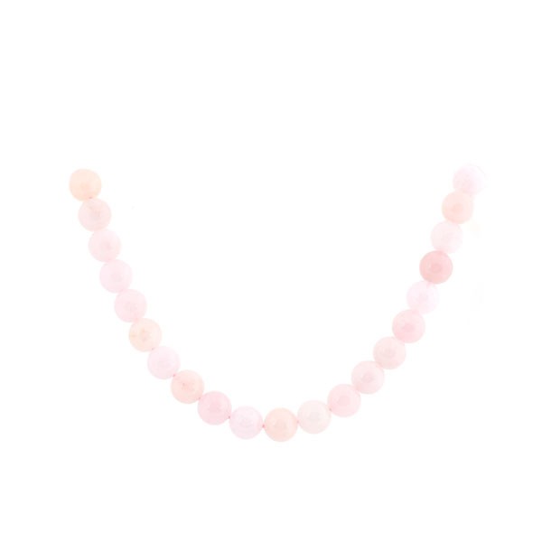 Morganite, strand, rose, beads, smooth, Ø 10 mm