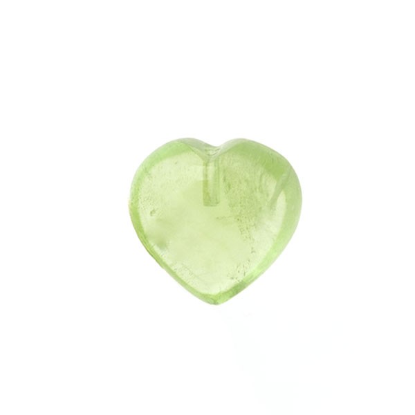 Peridot, grün, glatt, Linse, Herzform, 8x8 mm