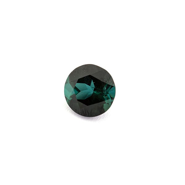 Turmalin, blau-grün, facettiert, rund, 7.5 mm
