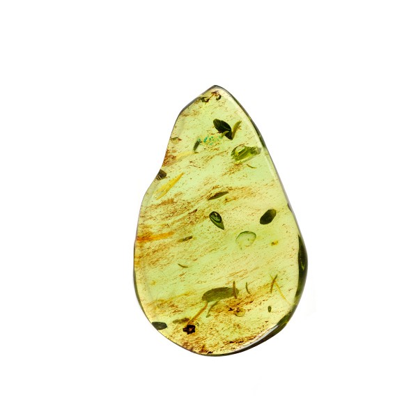 Amber, cognac-colored, palm stone/ worry stone