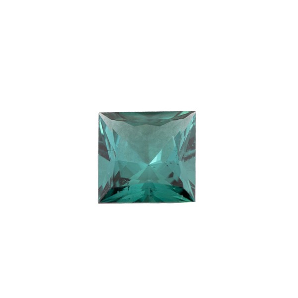 Tourmaline, turquoise, faceted, carré, 8x8 mm