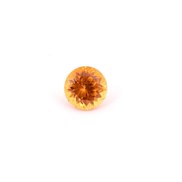 Mandarin-Granat, orange, rund, facettiert, 6.5 mm