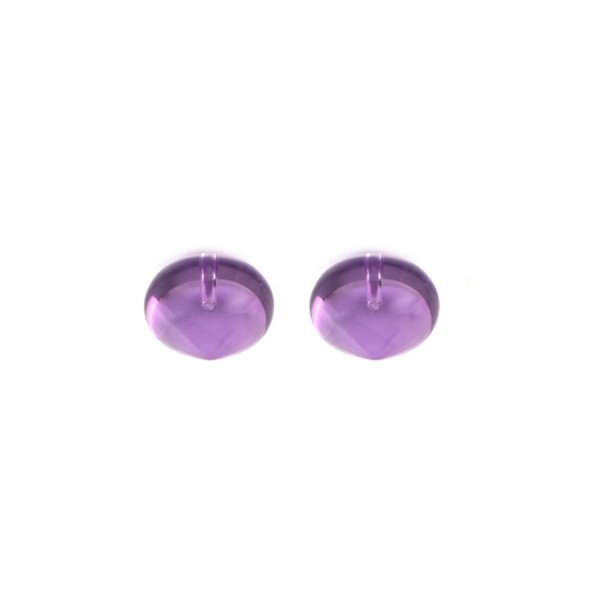 Russian Quartz, violet, smooth teardrop, onion shape, 13x11 mm