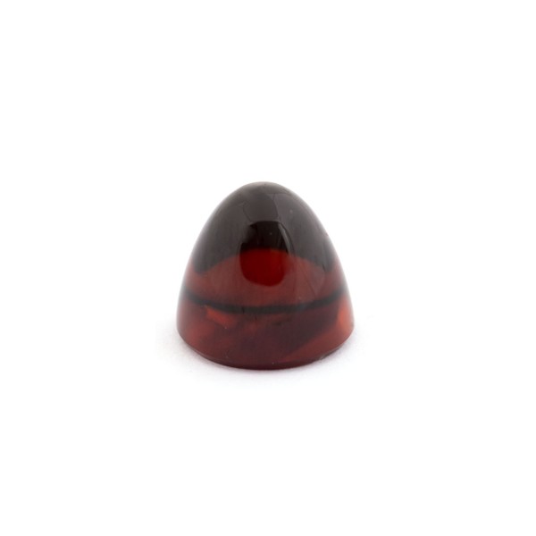 Garnet, medium red, cone, smooth, oval, 11x10 mm