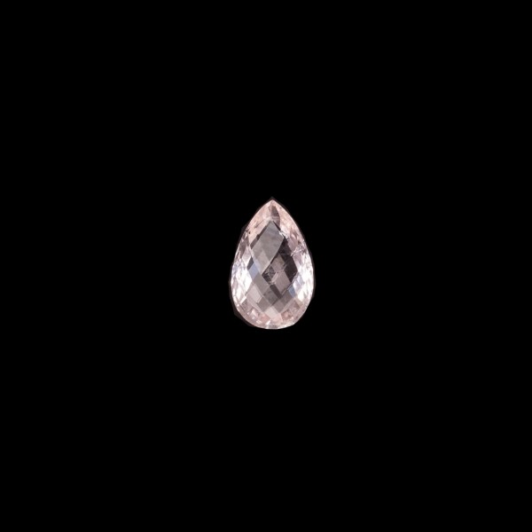 Tourmaline, rose, faceted briolette, pear shape, 11x7mm
