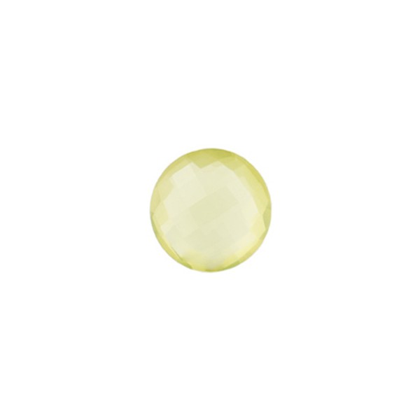 Lemon quartz, lemon, faceted briolette, round, 8 mm