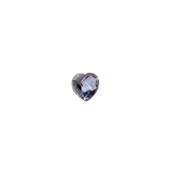 Topaz, tanzanite blue, faceted, heart shape, 8x8 mm