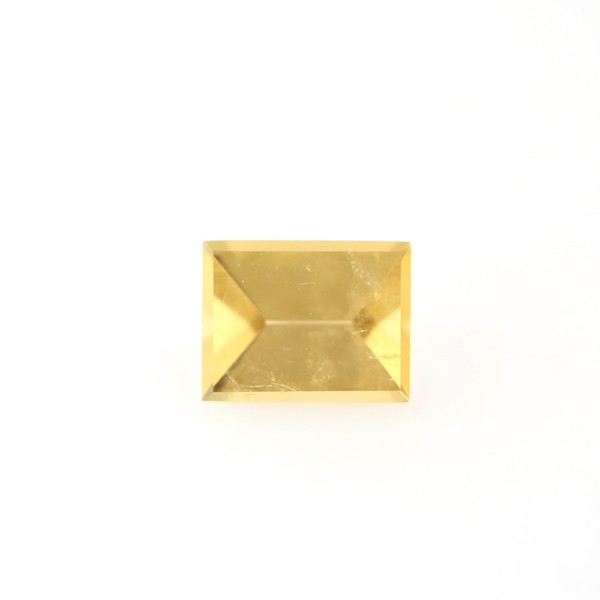 Beryl, golden, faceted, mirror cut, rectangle, 19x15mm