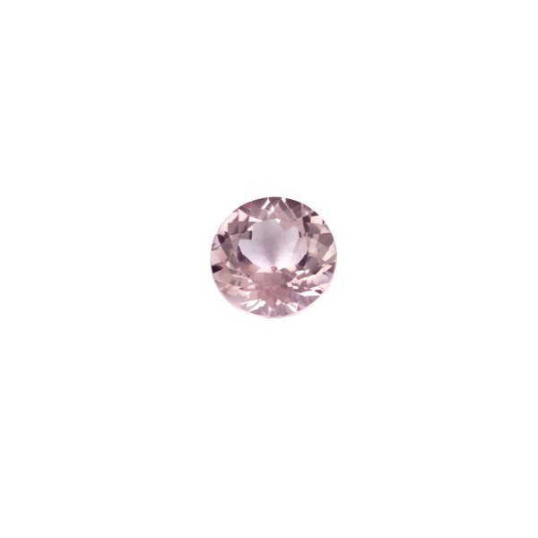 Topaz, morganite colored, faceted, round, 5mm