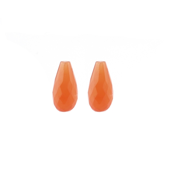 Carnelian, red (dyed), teardrop, faceted, 8x5mm