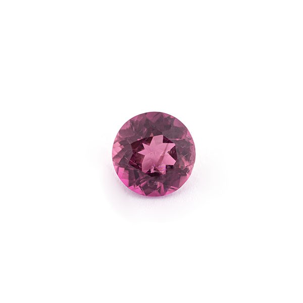 Tourmaline, medium pink, faceted, round, 7.5 mm