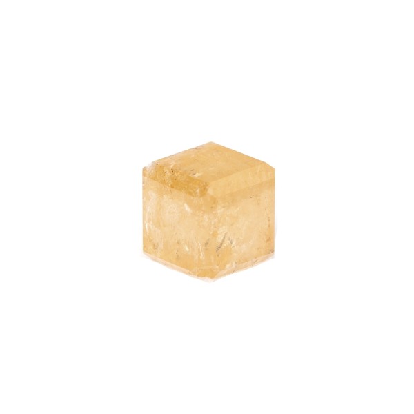 Imperial topaz, yellow, cube, smooth, 6x6mm