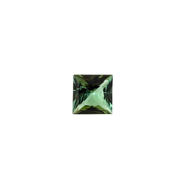 Turmalin, grün hell, facettiert, carré, 5.5x5.5 mm
