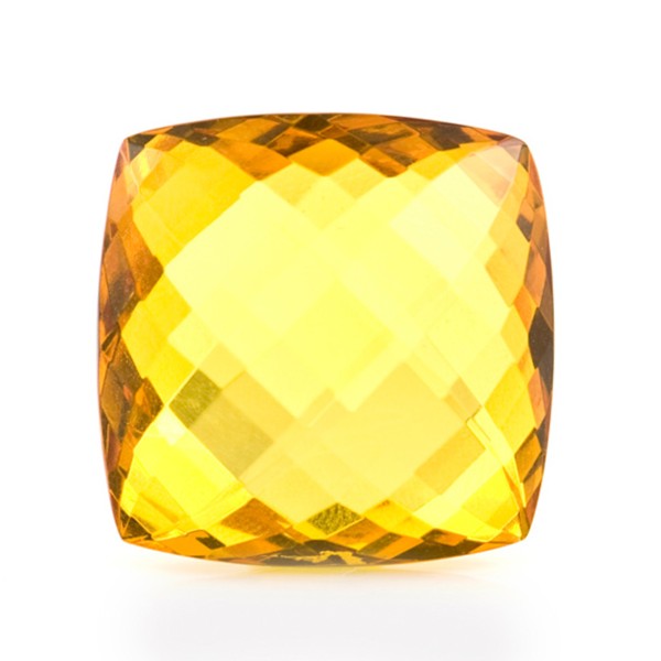 Natural amber, golden, briolette, antique shape (sharp corners), 18 x 18 mm