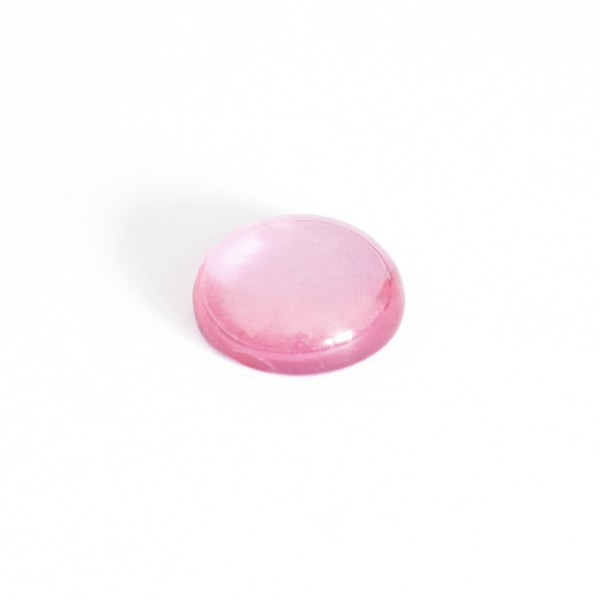 Topaz, pink, cabochon, round, 8mm