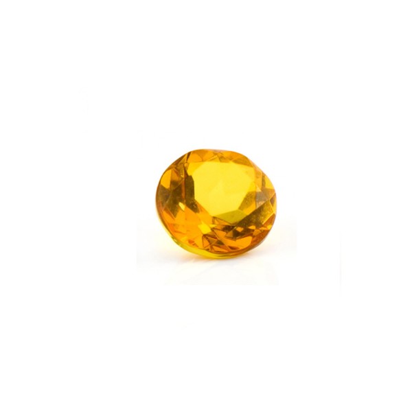 Natural amber, golden, faceted, round, 7 mm