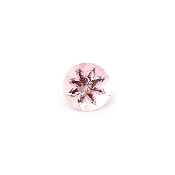 Tourmaline, rose, faceted, round, 6.5 mm