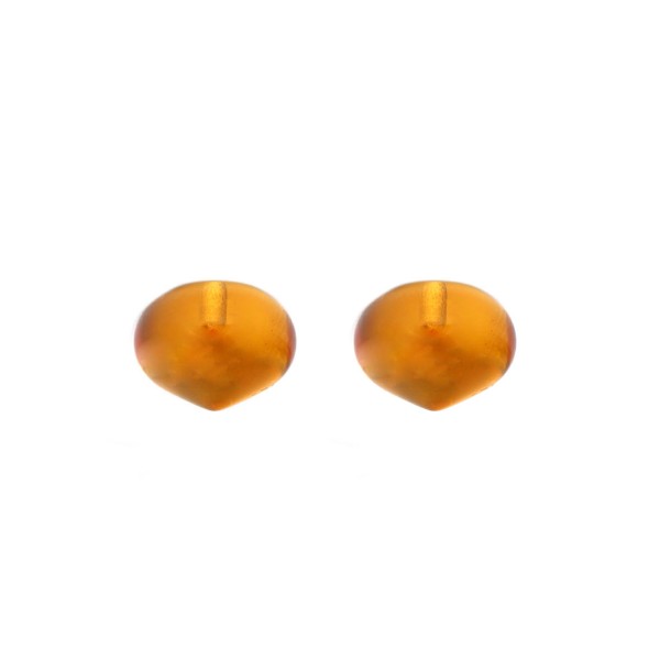 Nanocrystal, orange, smooth teardrop, onion shape, 11x9mm