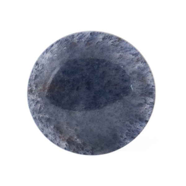 Aventurine, blue, lentil cut, round, 18 mm