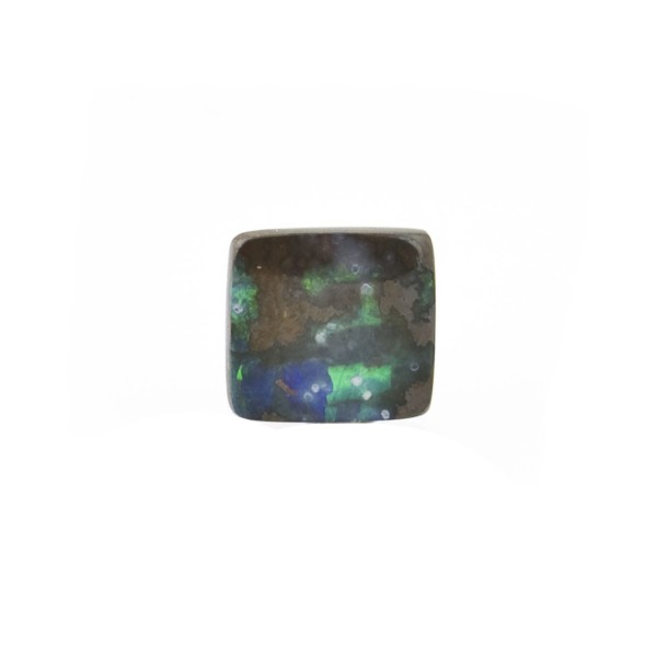Boulder Opal, bunt, Rechteck, 9x8mm