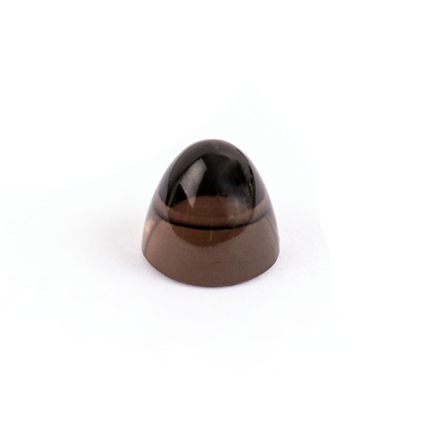 Smoky quartz, brown, cone, smooth, round, 11 mm