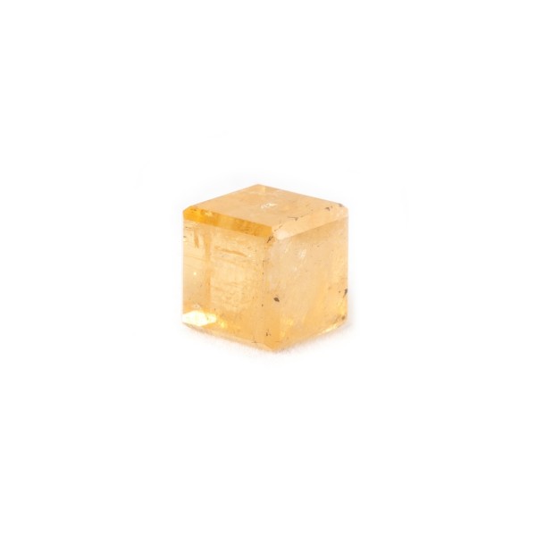 Imperial topaz, yellow, cube, smooth, 8.5x8.5mm