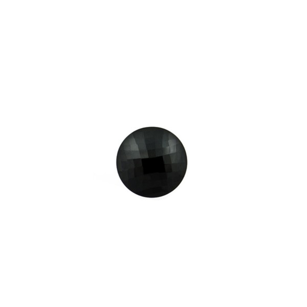 Onyx, schwarz, Briolett, facettiert, rund, 6 mm
