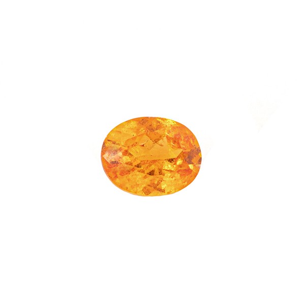 Mandarin-Granat, orange, oval, facettiert, 9x7 mm