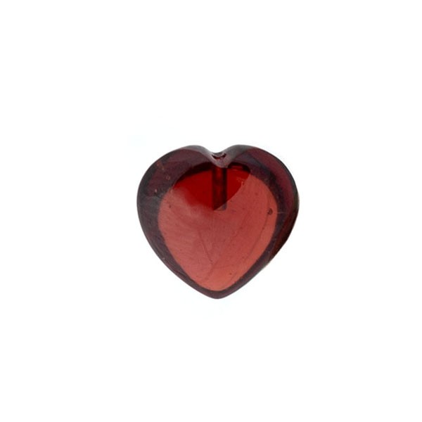 Granat, rot, glatt, Linse, Herzform, 6x6 mm