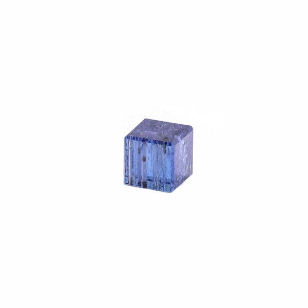 Tansanite, blue, cube, smooth, 6x6mm