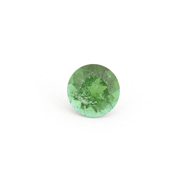 Tourmaline, green, faceted, round, 8.5 mm