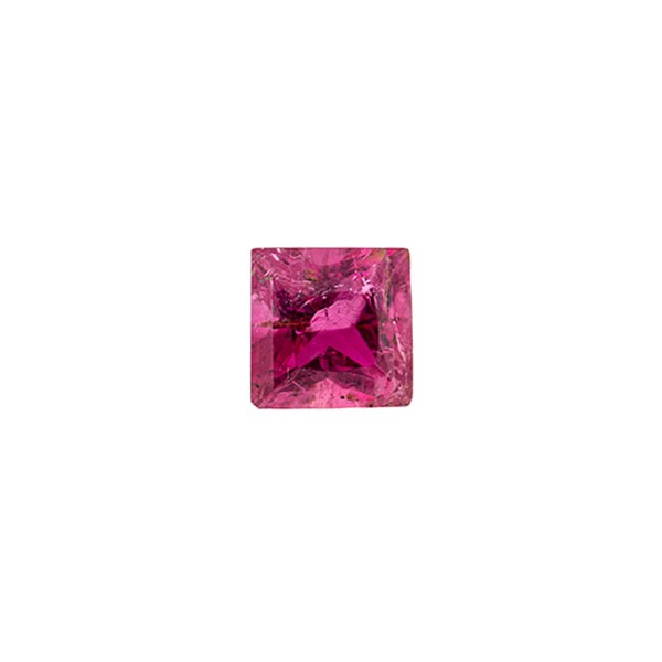 Tourmaline, pink, faceted, carré, 7x7 mm