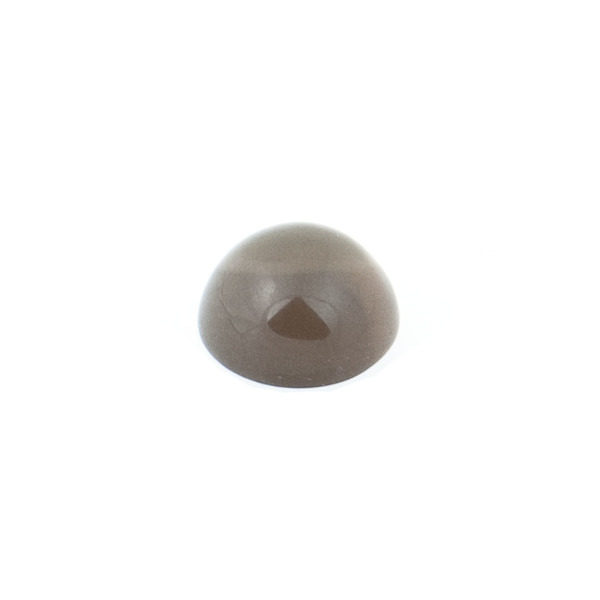 Smoky quartz, medium brown, cabochon, round, 8 mm