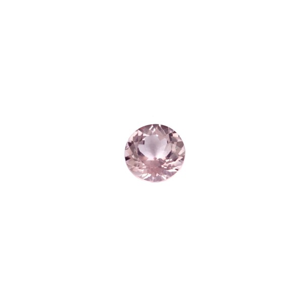 Topaz, morganite colored, faceted, round, 4mm