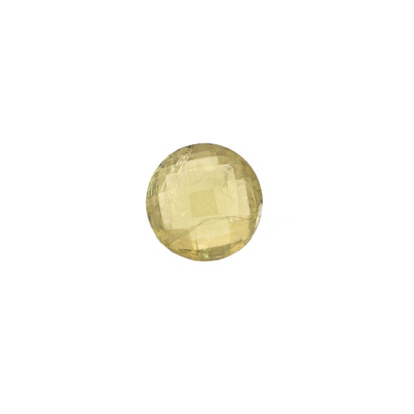 Tourmaline, yellow, briolette, faceted, round, 7 mm