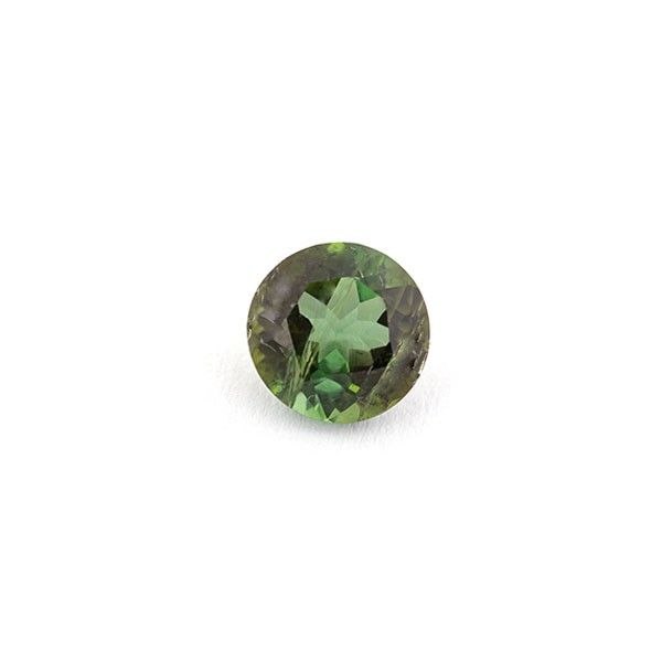 Tourmaline, medium green, faceted, round, 7.5 mm