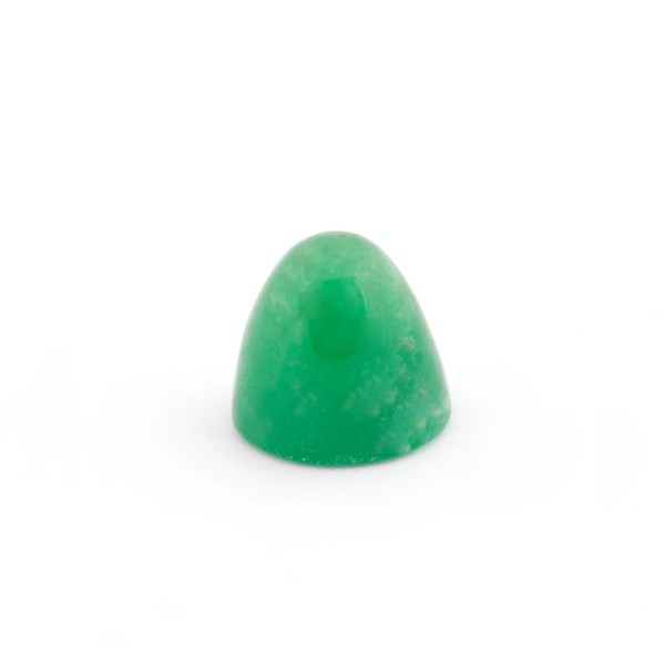 Jade, dyed, green, cone, smooth, round, 11 mm