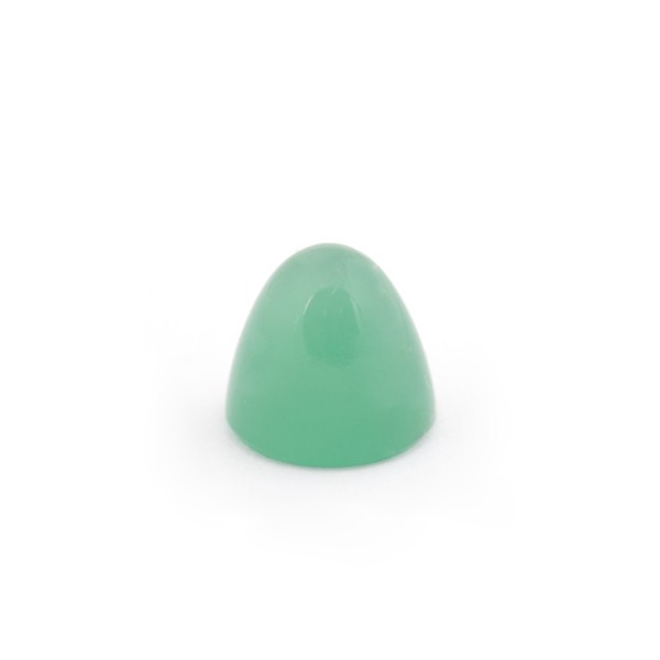 Chalcedony, green, cone, smooth, round, 11 mm